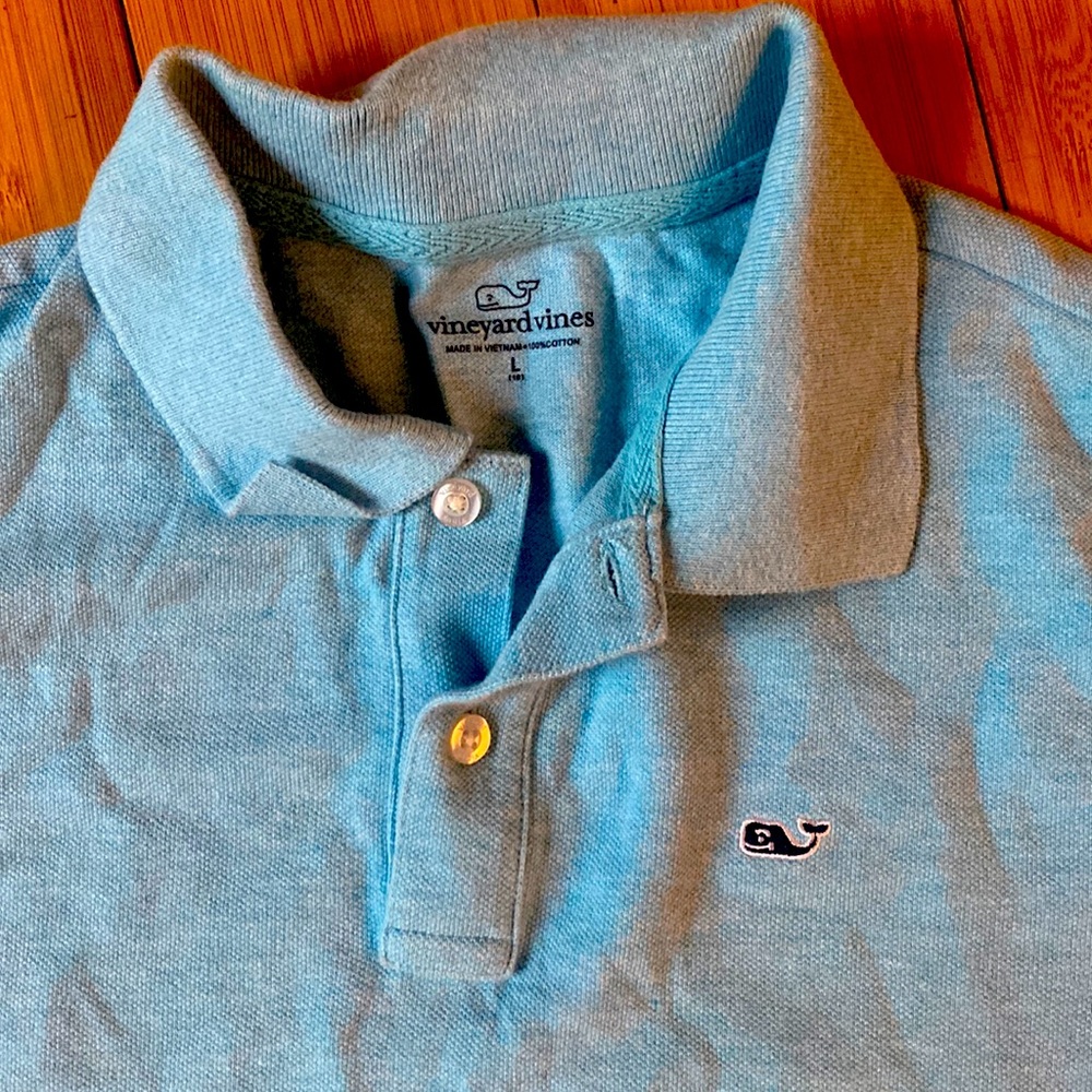 Vineyard vines short sleeved pique polo golf shirt L 16